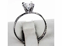 14 karaat witgouden ring met 1,03 ct. natuurlijke diamant - afbeelding 4 van  7