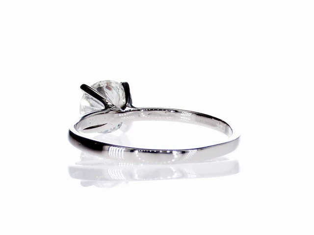 14 karaat witgouden ring met 1,03 ct. natuurlijke diamant - afbeelding 5 van  7