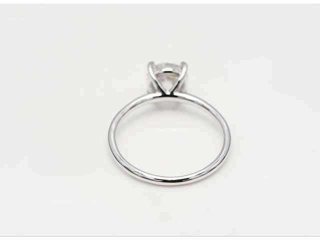 14 karaat witgouden ring met 1,09 crt diamant - afbeelding 6 van  7