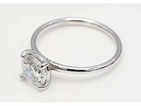 14 karaat witgouden ring met 1,09 crt diamant