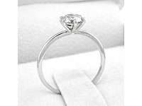 14 karaat witgouden ring met 1,13 ct. natuurlijke diamant - afbeelding 3 van  6