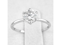 14 karaat witgouden ring met 1,13 ct. natuurlijke diamant - afbeelding 4 van  6