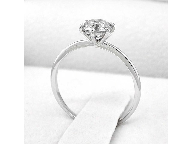 14 karaat witgouden ring met 1,13 ct. natuurlijke diamant - afbeelding 5 van  6