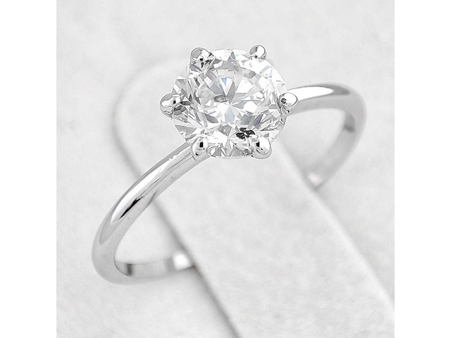 14 karaat witgouden ring met 1,13 ct. natuurlijke diamant - afbeelding 6 van  6