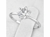 14 karaat witgouden ring met 1,13 ct. natuurlijke diamant