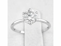 14 karaat witgouden ring met 1,13 ct. natuurlijke diamant - afbeelding 4 van  6