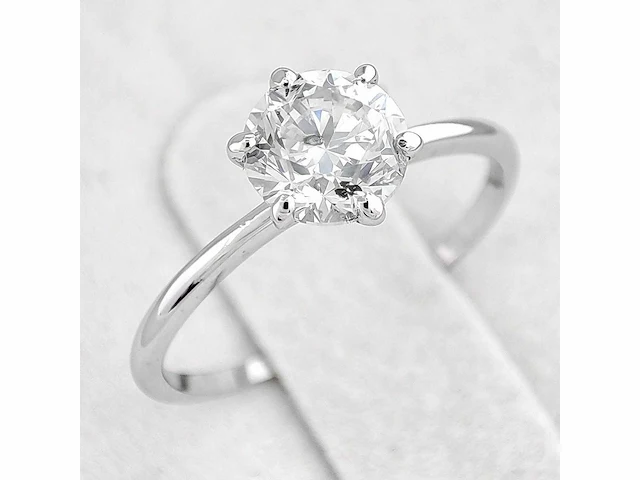 14 karaat witgouden ring met 1,13 ct. natuurlijke diamant - afbeelding 6 van  6