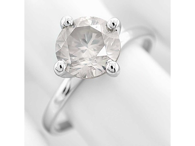 14 karaat witgouden ring met 1,50 ct. natuurlijke diamant - afbeelding 1 van  7