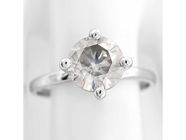 14 karaat witgouden ring met 1,50 ct. natuurlijke diamant - afbeelding 5 van  7