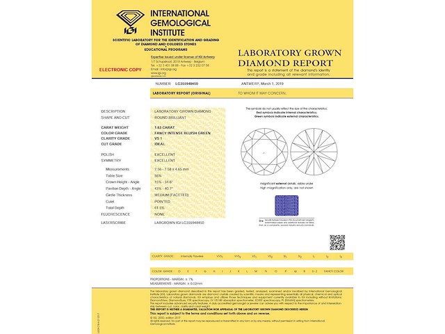 14 karaat witgouden ring met 1,63 ct. diamant - afbeelding 2 van  5