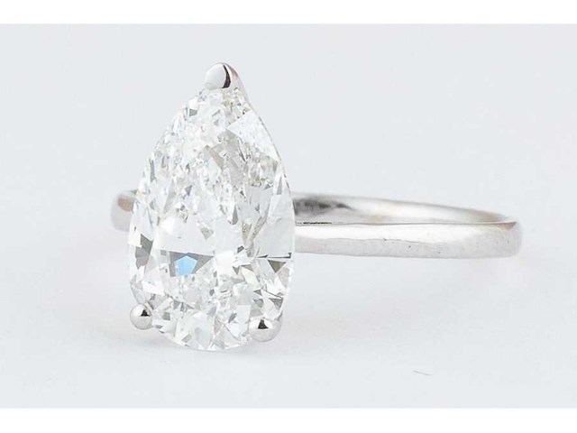 14 karaat witgouden ring met 2 ct. diamant - afbeelding 1 van  6