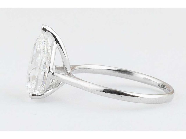 14 karaat witgouden ring met 2 ct. diamant - afbeelding 4 van  6