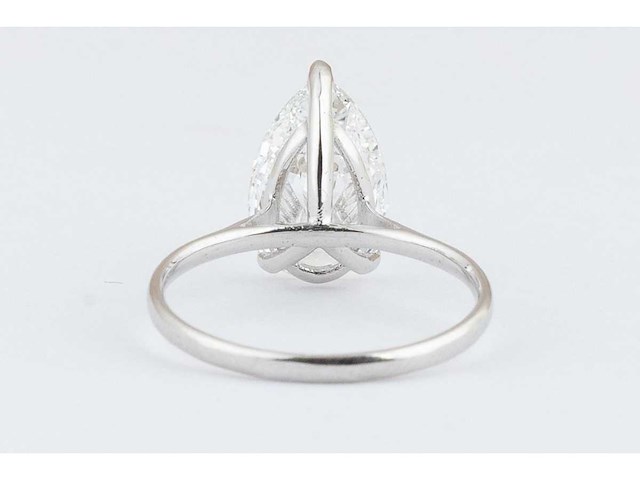 14 karaat witgouden ring met 2 ct. diamant - afbeelding 5 van  6
