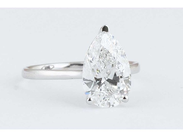 14 karaat witgouden ring met 2 ct. diamant - afbeelding 6 van  6
