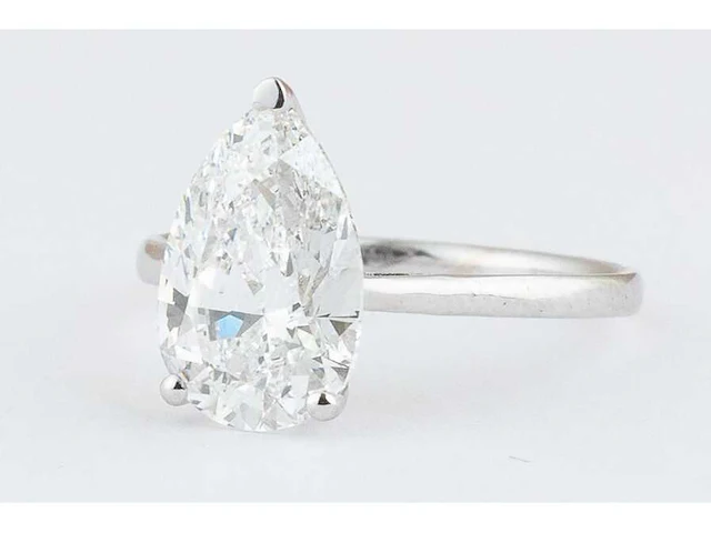 14 karaat witgouden ring met 2 ct. diamant - afbeelding 1 van  6