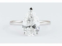 14 karaat witgouden ring met 2 ct. diamant - afbeelding 3 van  6