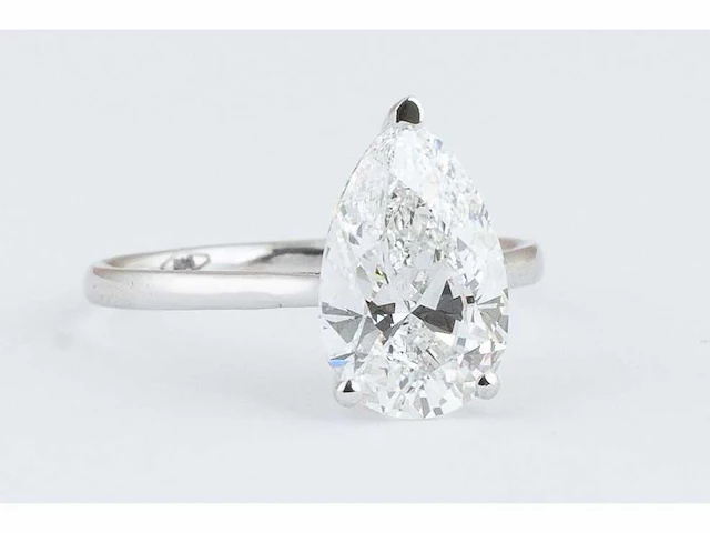 14 karaat witgouden ring met 2 ct. diamant - afbeelding 6 van  6