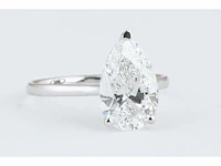 14 karaat witgouden ring met 2 ct. diamant - afbeelding 6 van  6