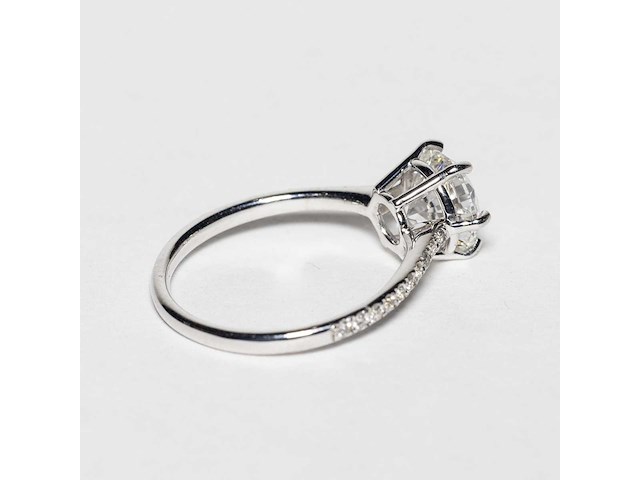 14 karaat witgouden ring met 2,01 ct. diamant - afbeelding 6 van  14