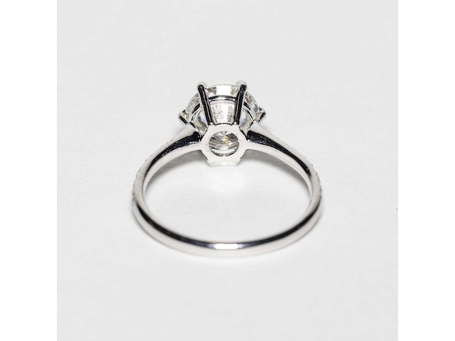 14 karaat witgouden ring met 2,01 ct. diamant - afbeelding 10 van  14