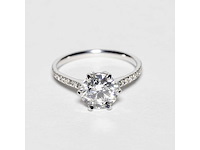 14 karaat witgouden ring met 2,01 ct. diamant - afbeelding 14 van  14