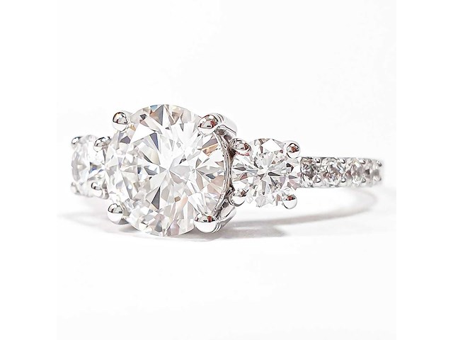 14 karaat witgouden ring met 2,06 crt. diamant - afbeelding 1 van  11