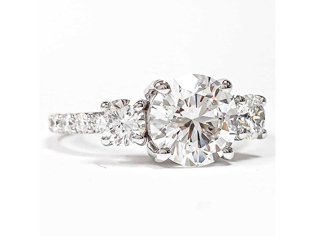 14 karaat witgouden ring met 2,06 crt. diamant - afbeelding 5 van  11