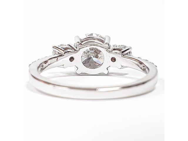 14 karaat witgouden ring met 2,06 crt. diamant - afbeelding 8 van  11