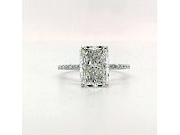 14 karaat witgouden ring met 2,10 ct. diamant - afbeelding 4 van  6