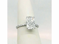 14 karaat witgouden ring met 2,10 ct. diamant - afbeelding 3 van  6