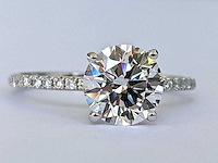 14 karaat witgouden ring met 2,20 ct. diamant - afbeelding 2 van  4