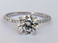 14 karaat witgouden ring met 2,20 ct. diamant - afbeelding 1 van  6