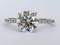 14 karaat witgouden ring met 2,20 ct. diamant - afbeelding 5 van  6