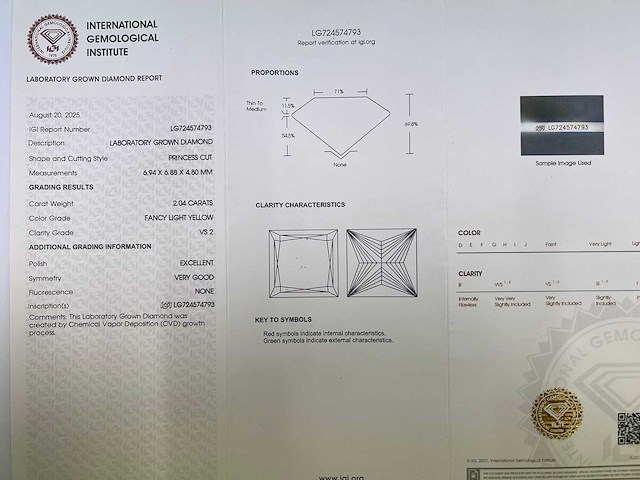 14 karaat witgouden ring met 2,24 crt. diamant - afbeelding 2 van  6
