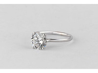 14 karaat witgouden ring met 2,50 ct. diamant - afbeelding 1 van  6