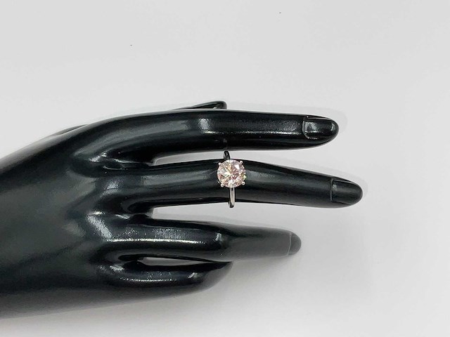 14 karaat witgouden ring met 3,00 crt. diamant - afbeelding 2 van  10