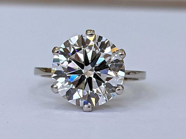 14 karaat witgouden ring met 3,00 crt diamant - afbeelding 5 van  7