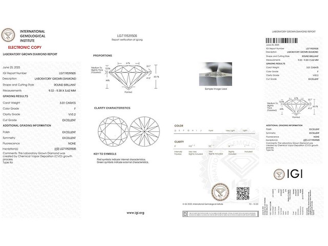 14 karaat witgouden ring met 3,01 crt. diamant - afbeelding 2 van  7
