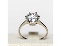 14 karaat witgouden ring met 3,04 ct. diamant - afbeelding 4 van  6