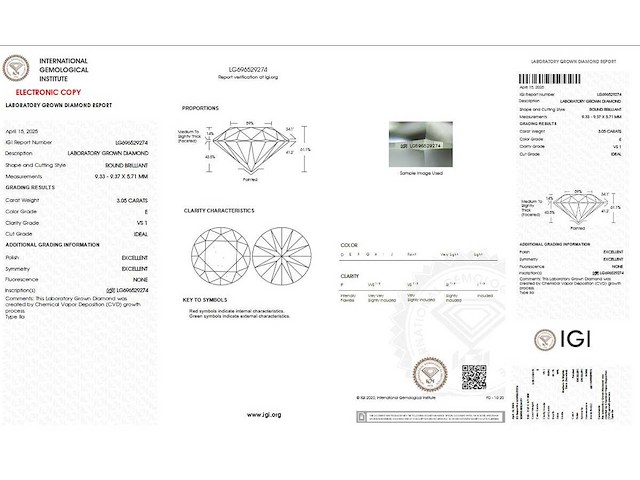14 karaat witgouden ring met 3,05 ct. diamant - afbeelding 2 van  8