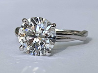 14 karaat witgouden ring met 3,05 ct. diamant - afbeelding 3 van  8