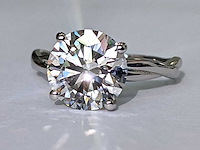 14 karaat witgouden ring met 3,05 ct. diamant - afbeelding 5 van  8