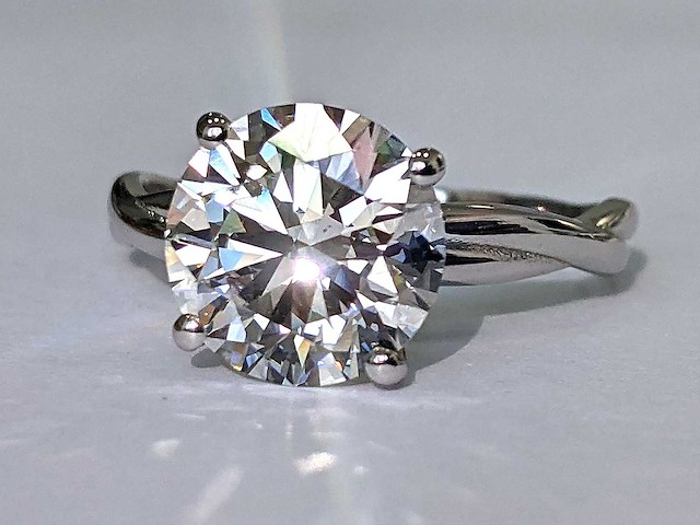 14 karaat witgouden ring met 3,05 ct. diamant - afbeelding 5 van  8