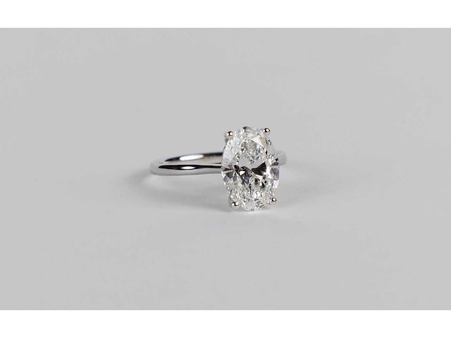 14 karaat witgouden ring met 3,08 crt. diamant - afbeelding 4 van  6