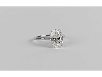 14 karaat witgouden ring met 3,08 crt. diamant - afbeelding 4 van  6