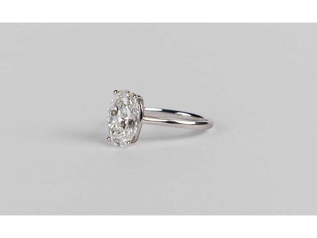 14 karaat witgouden ring met 3,08 crt. diamant - afbeelding 5 van  6