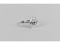 14 karaat witgouden ring met 3,08 crt. diamant - afbeelding 4 van  6