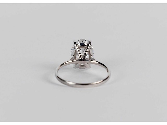 14 karaat witgouden ring met 3,08 crt. diamant - afbeelding 6 van  6