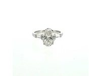 14 karaat witgouden ring met 3,13 ct. diamant - afbeelding 1 van  8