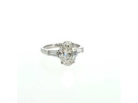 14 karaat witgouden ring met 3,13 ct. diamant - afbeelding 3 van  8